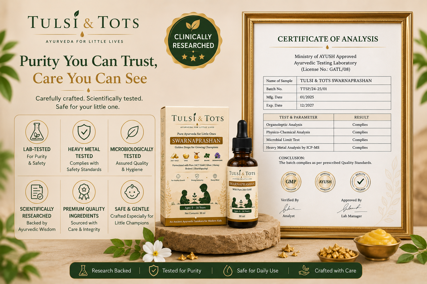 Tulsi & Tots Swarnaprashan Drop For Kids 15ml (Pack Of 2)