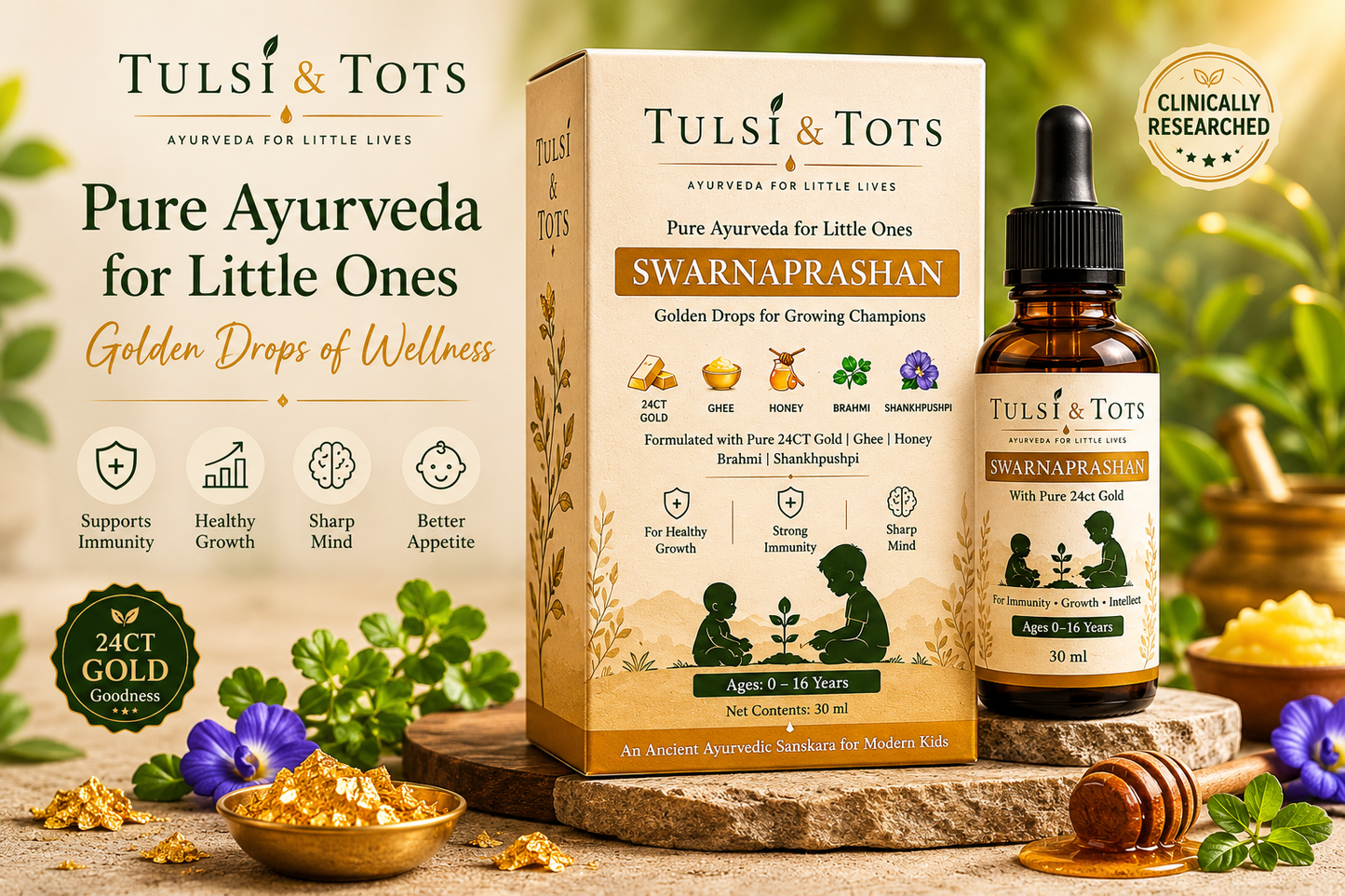 Tulsi & Tots Swarnaprashan Drop For Kids 15ml (Pack Of 2)